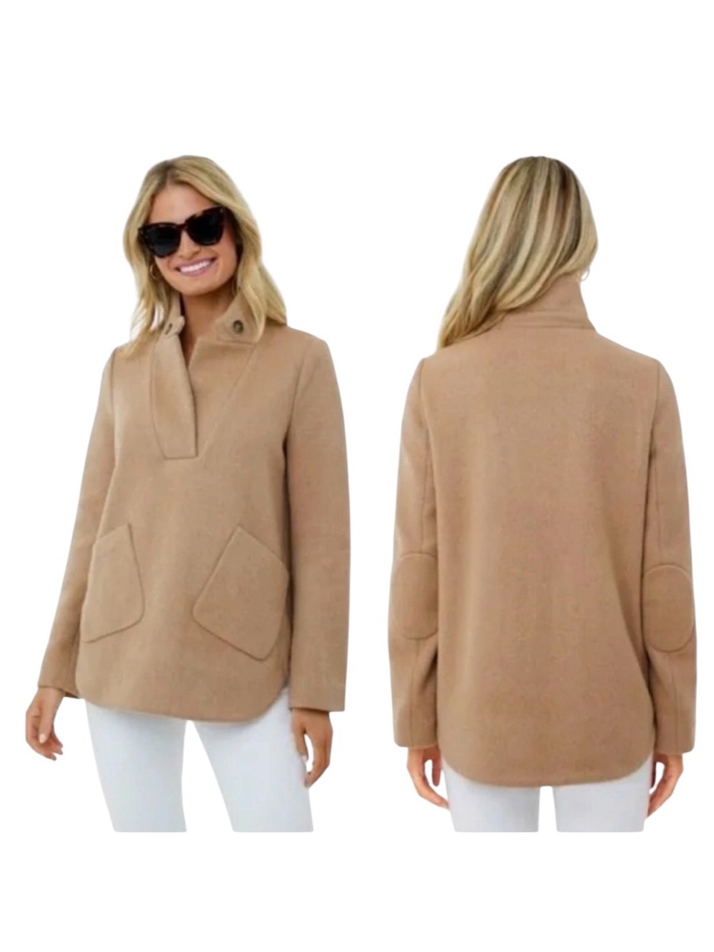 Tuckernuck Emerson Wool Popover Navy Blue Jacket Size- XS